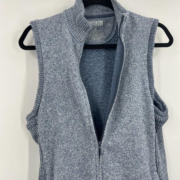 Duluth Trading Heathered Fleece Winter Vest Zippered Pockets Women's Medium - Picture 3 of 6